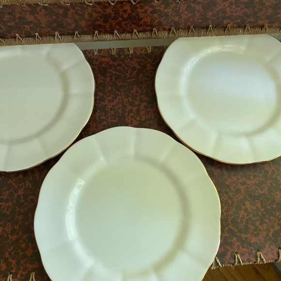 Set of 4 Royal Albert Bone China - Plate white with Gold rim - Picture 3 of 7